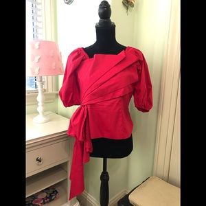 Draped blouse, fuchsia. Size XS. New York and CO. NWT